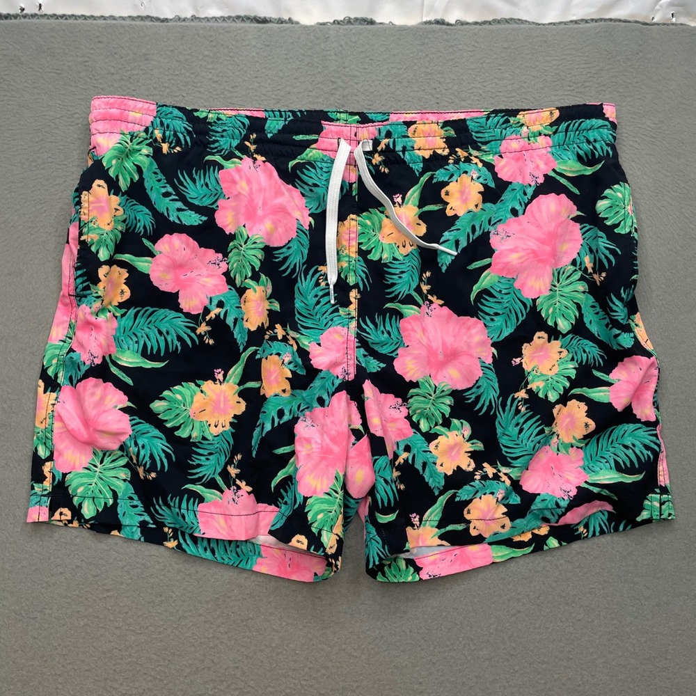 Chubbies Men Swim Trunks Tropical Hibiscus Floral XL 5.5 Inch Inseam Summer